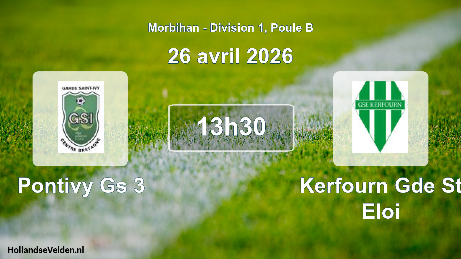Geplande wedstrijd: Pontivy Gs 3 - Kerfourn Gde St Eloi (26 avril 2026)