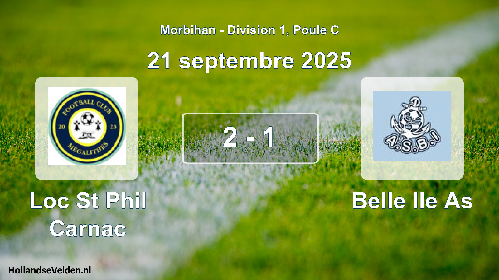 Gespeelde wedstrijd: Loc St Phil Carnac - Belle Ile As 2 - 1 (21 septembre 2025)
