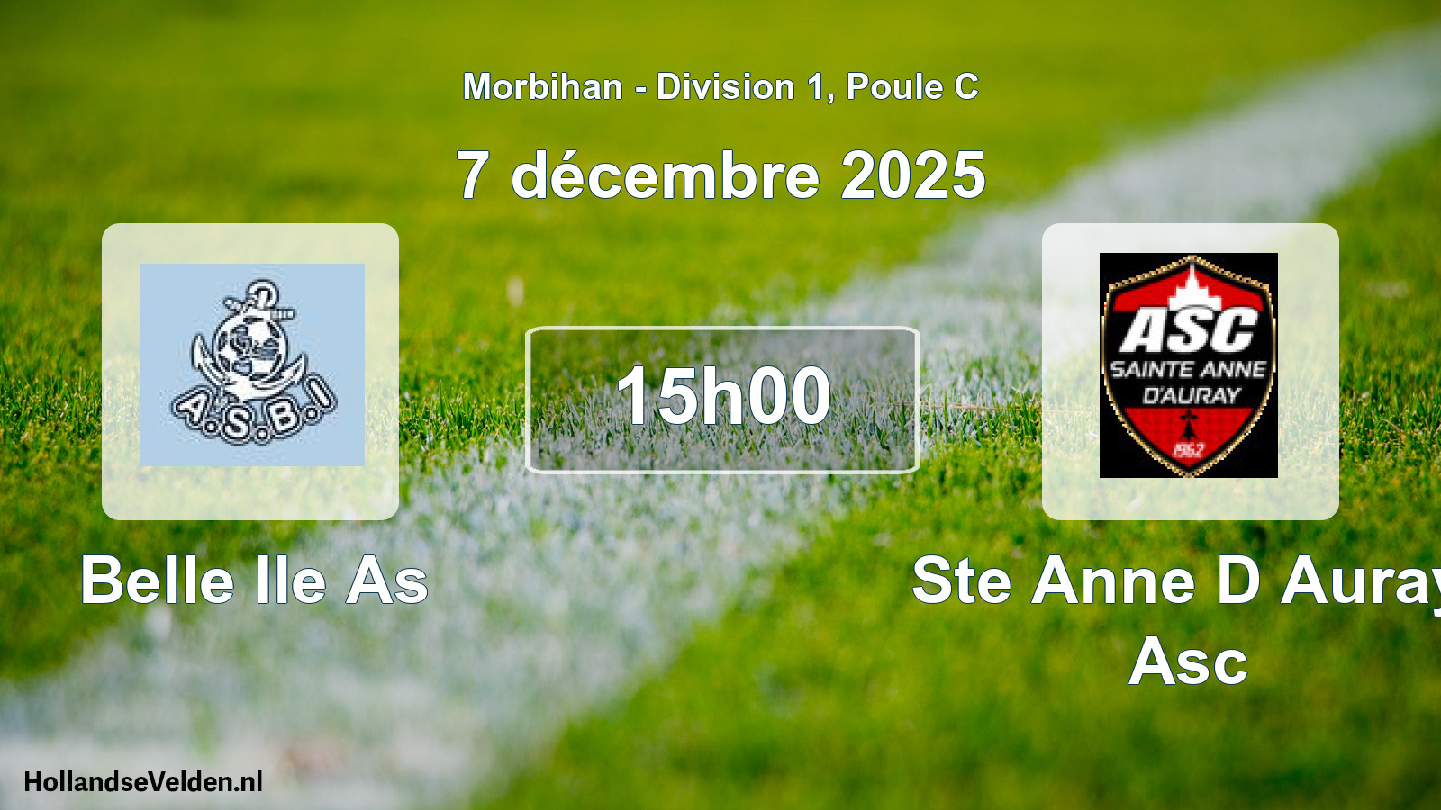 Scheduled Match: Belle Ile As - Ste Anne D Auray Asc (7 December 2025)