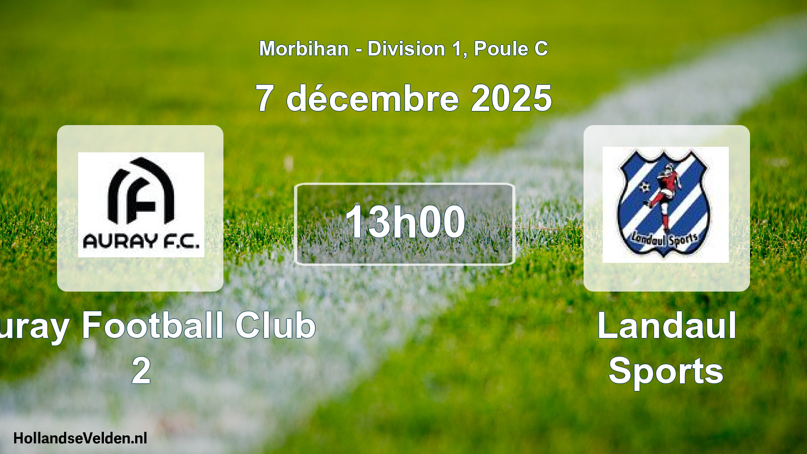 Geplande wedstrijd: Auray Football Club 2 - Landaul Sports (7 décembre 2025)