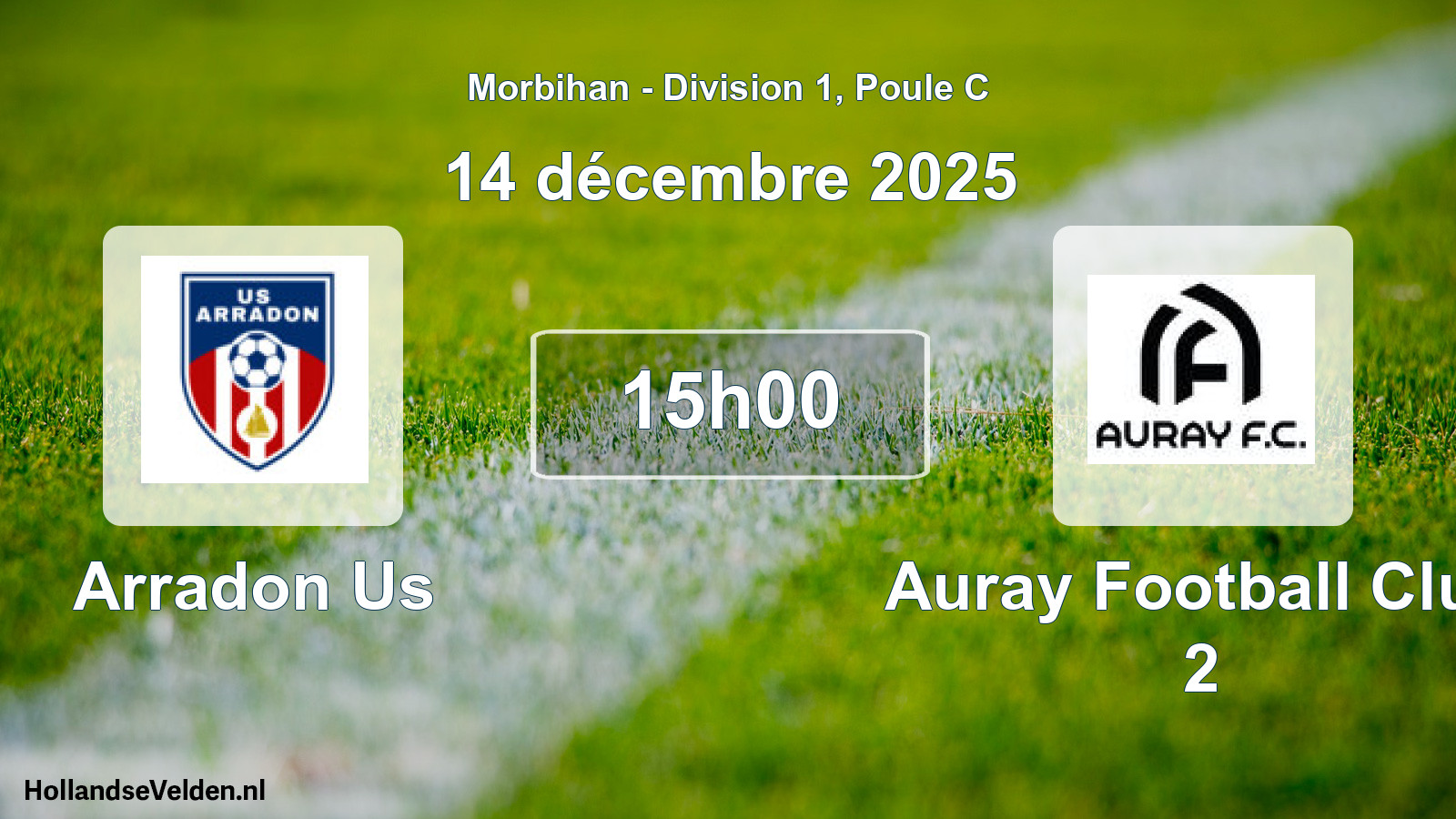 Scheduled Match: Arradon Us - Auray Football Club 2 (14 December 2025)