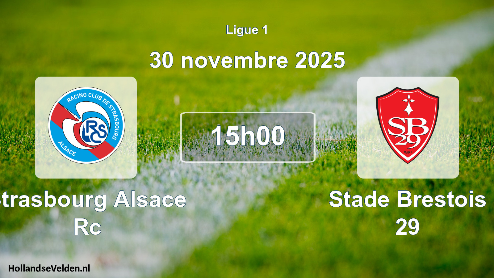Scheduled Match: Strasbourg Alsace Rc - Stade Brestois 29 (30 November 2025)