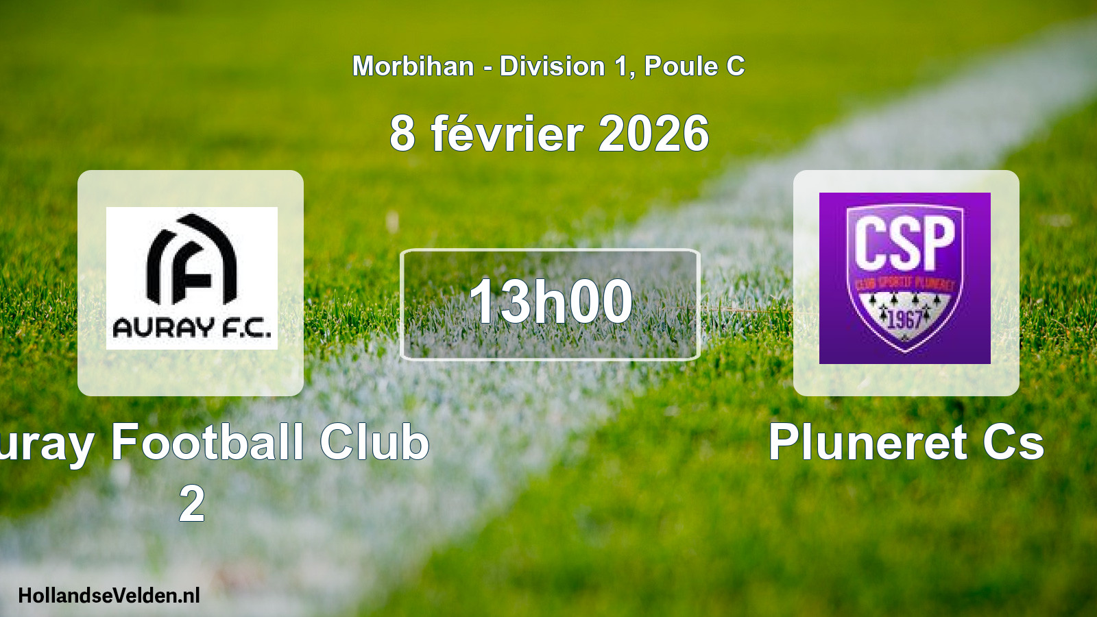 Scheduled Match: Auray Football Club 2 - Pluneret Cs (8 February 2026)