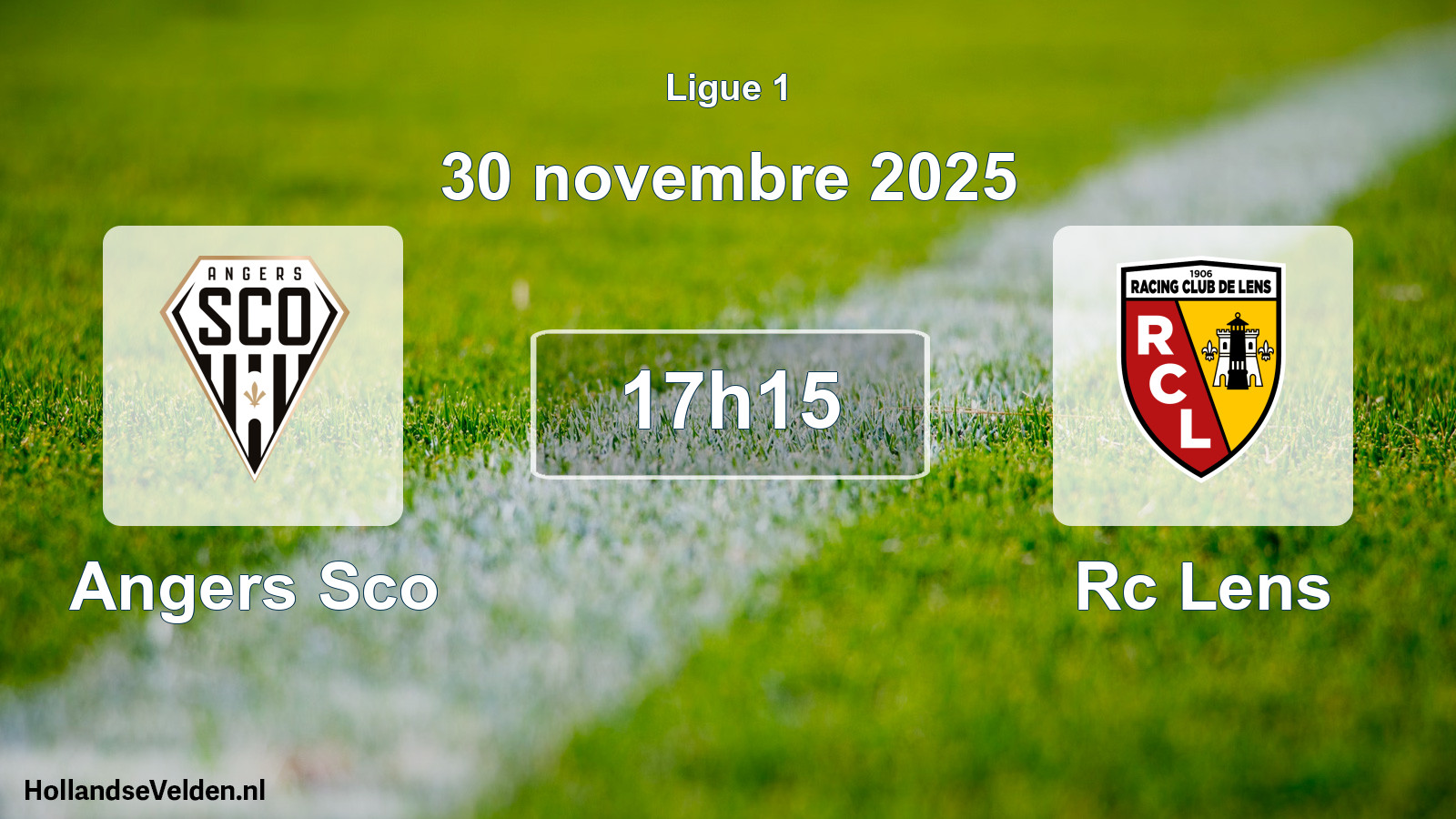 Geplande wedstrijd: Angers Sco - Rc Lens (30 november 2025)