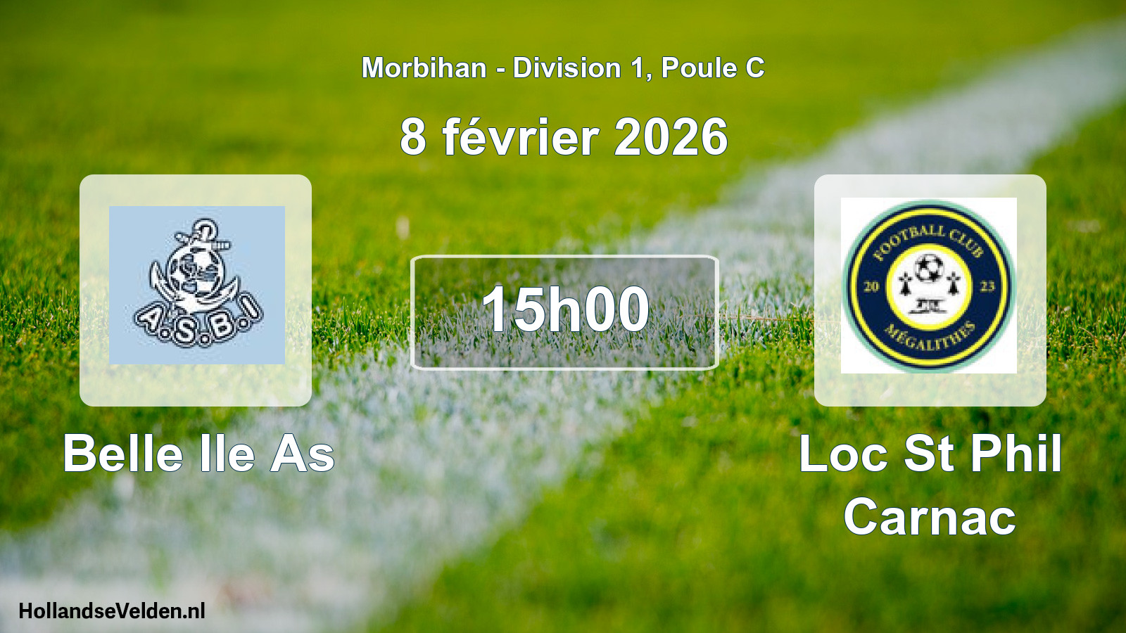 Scheduled Match: Belle Ile As - Loc St Phil Carnac (8 February 2026)
