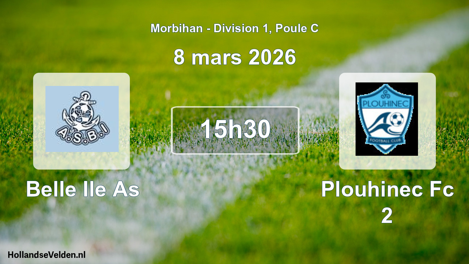 Scheduled Match: Belle Ile As - Plouhinec Fc 2 (8 March 2026)