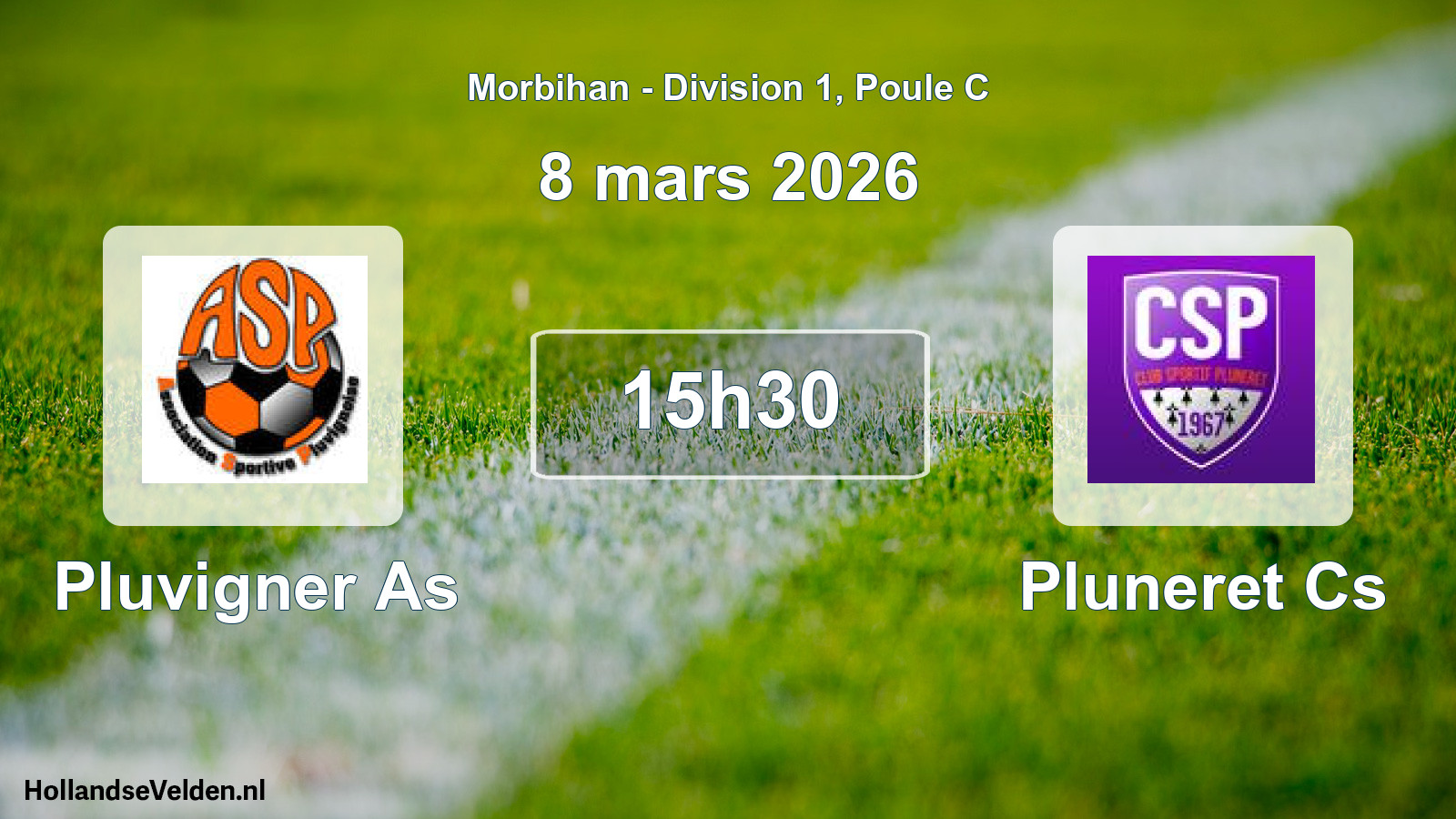 Geplande wedstrijd: Pluvigner As - Pluneret Cs (8 mars 2026)