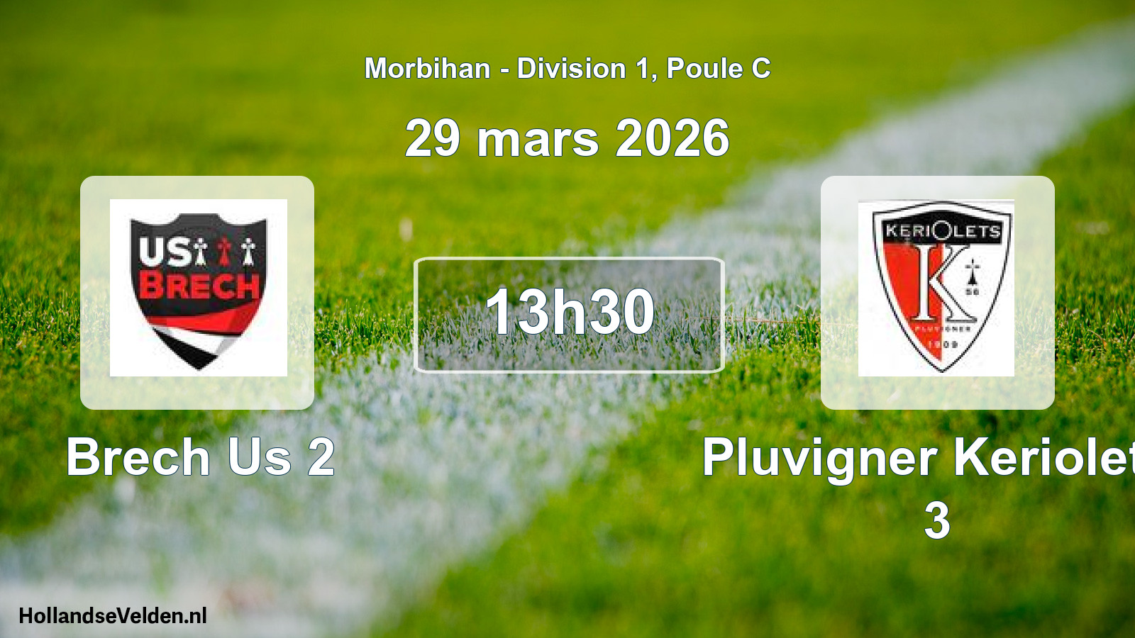 Scheduled Match: Brech Us 2 - Pluvigner Keriolets 3 (29 March 2026)