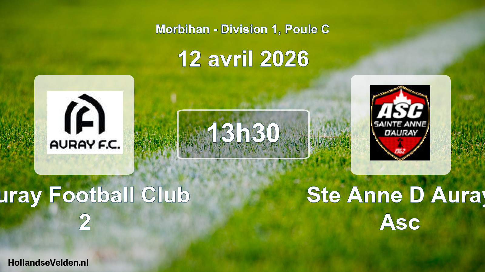 Scheduled Match: Auray Football Club 2 - Ste Anne D Auray Asc (12 April 2026)