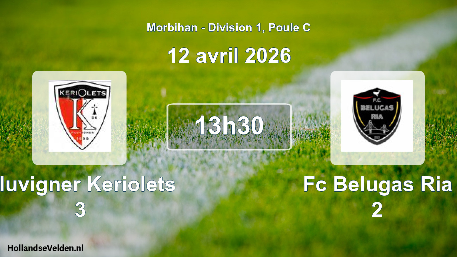 Scheduled Match: Pluvigner Keriolets 3 - Fc Belugas Ria 2 (12 April 2026)