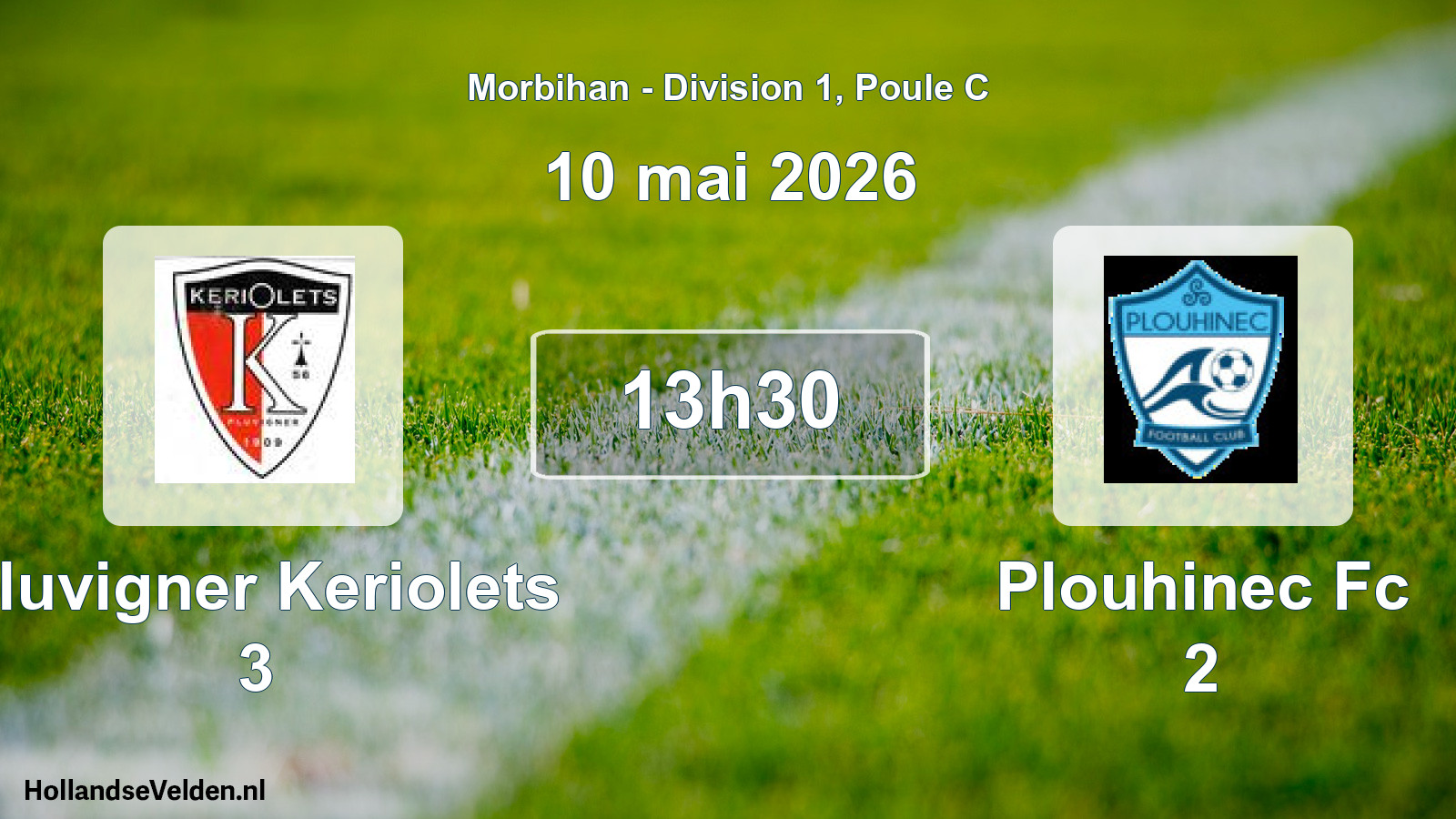 Geplande wedstrijd: Pluvigner Keriolets 3 - Plouhinec Fc 2 (10 mai 2026)