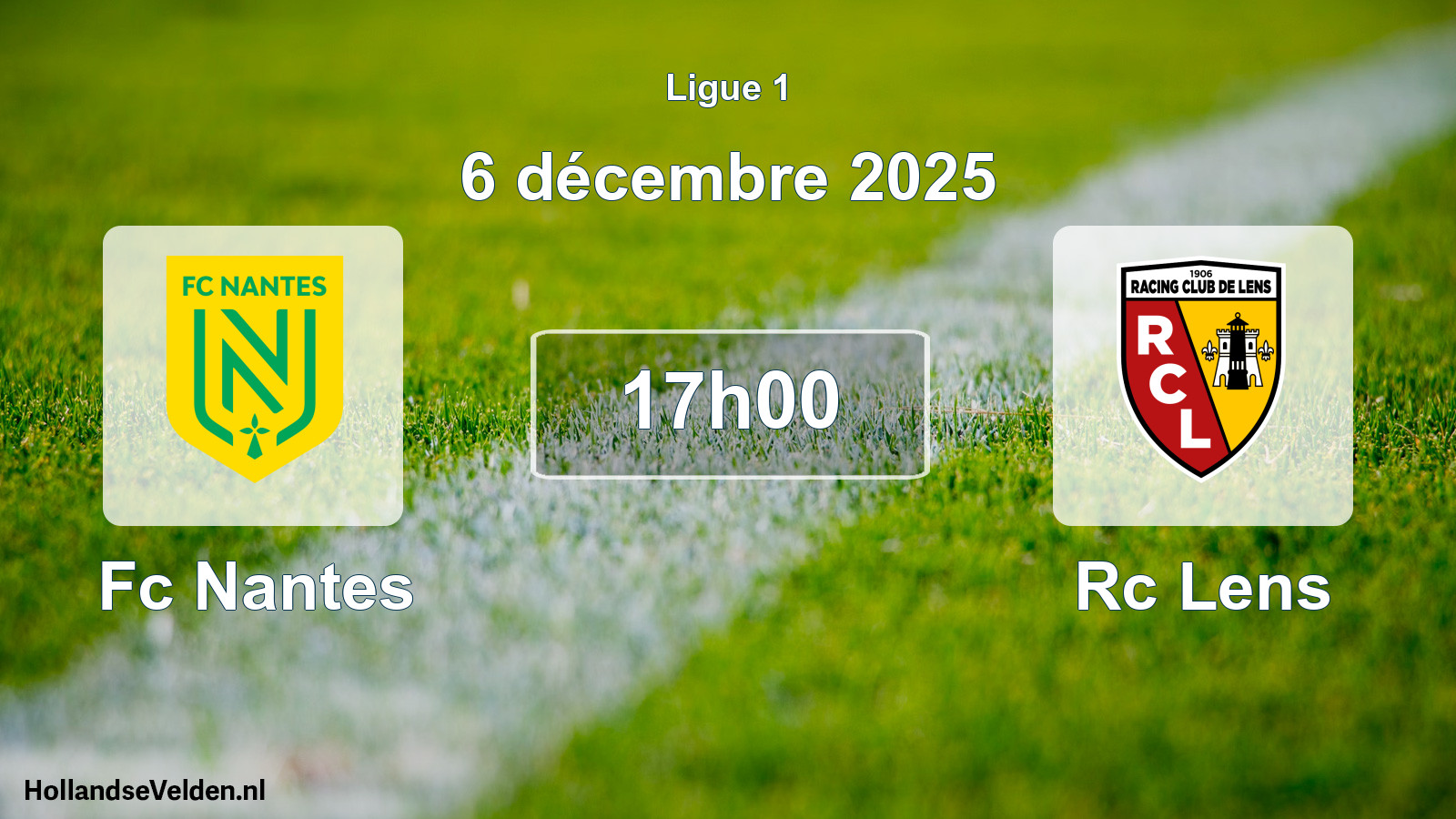 Geplande wedstrijd: Fc Nantes - Rc Lens (6 december 2025)