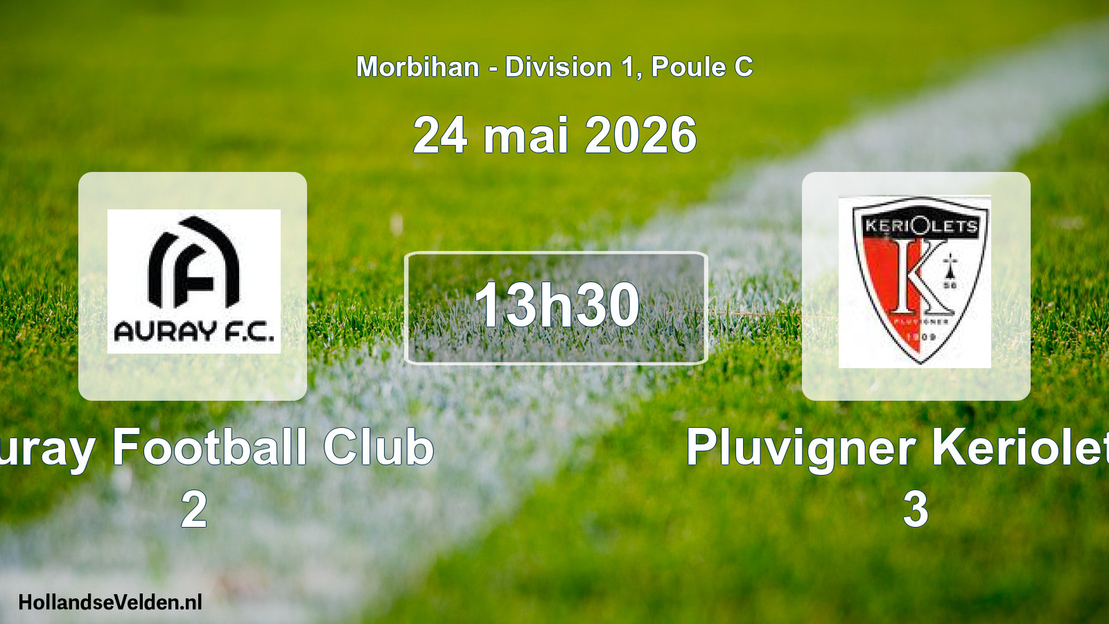 Scheduled Match: Auray Football Club 2 - Pluvigner Keriolets 3 (24 May 2026)