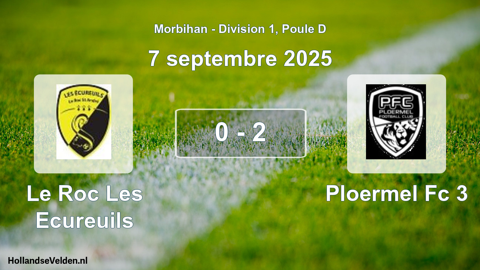 Gespeelde wedstrijd: Le Roc Les Ecureuils - Ploermel Fc 3 0 - 2 (7 september 2025)