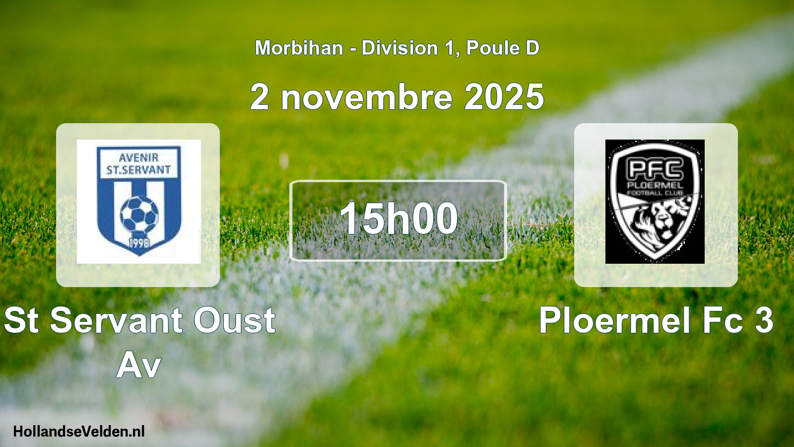 Geplande wedstrijd: St Servant Oust Av - Ploermel Fc 3 (2 novembre 2025)