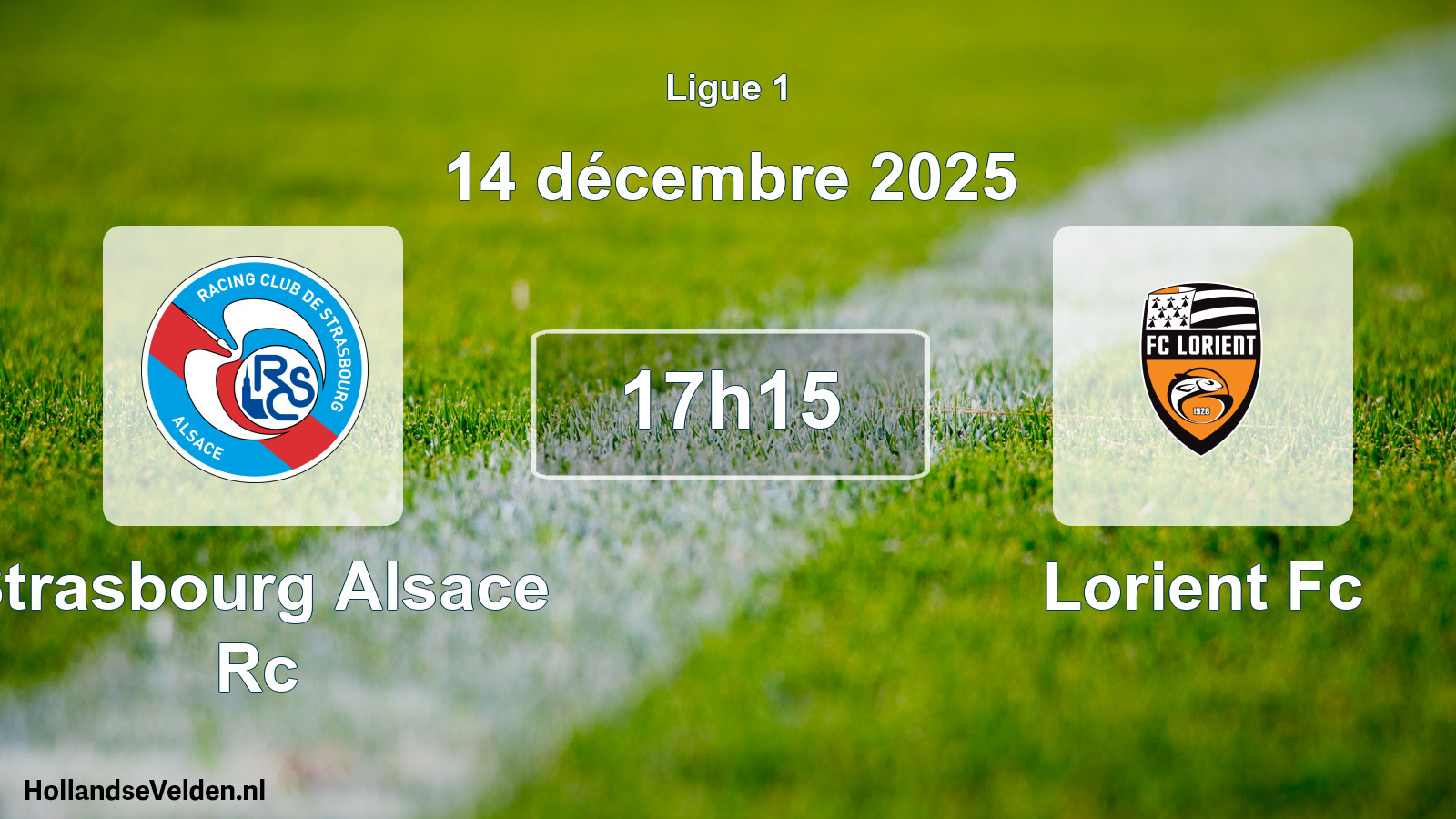 Scheduled Match: Strasbourg Alsace Rc - Lorient Fc (14 December 2025)
