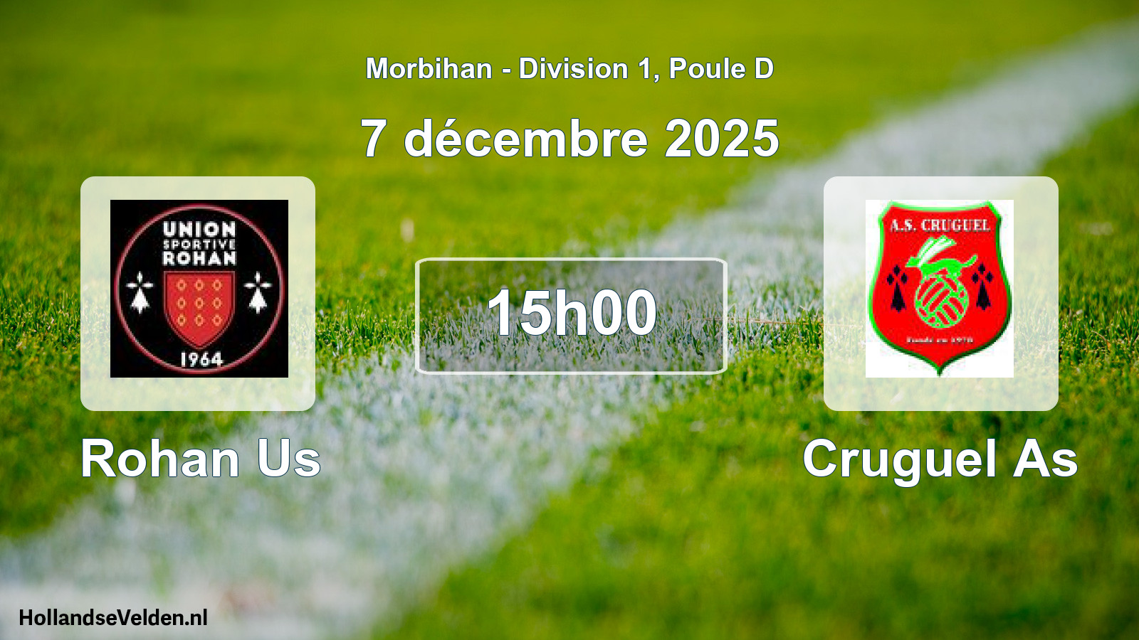 Geplande wedstrijd: Rohan Us - Cruguel As (7 décembre 2025)