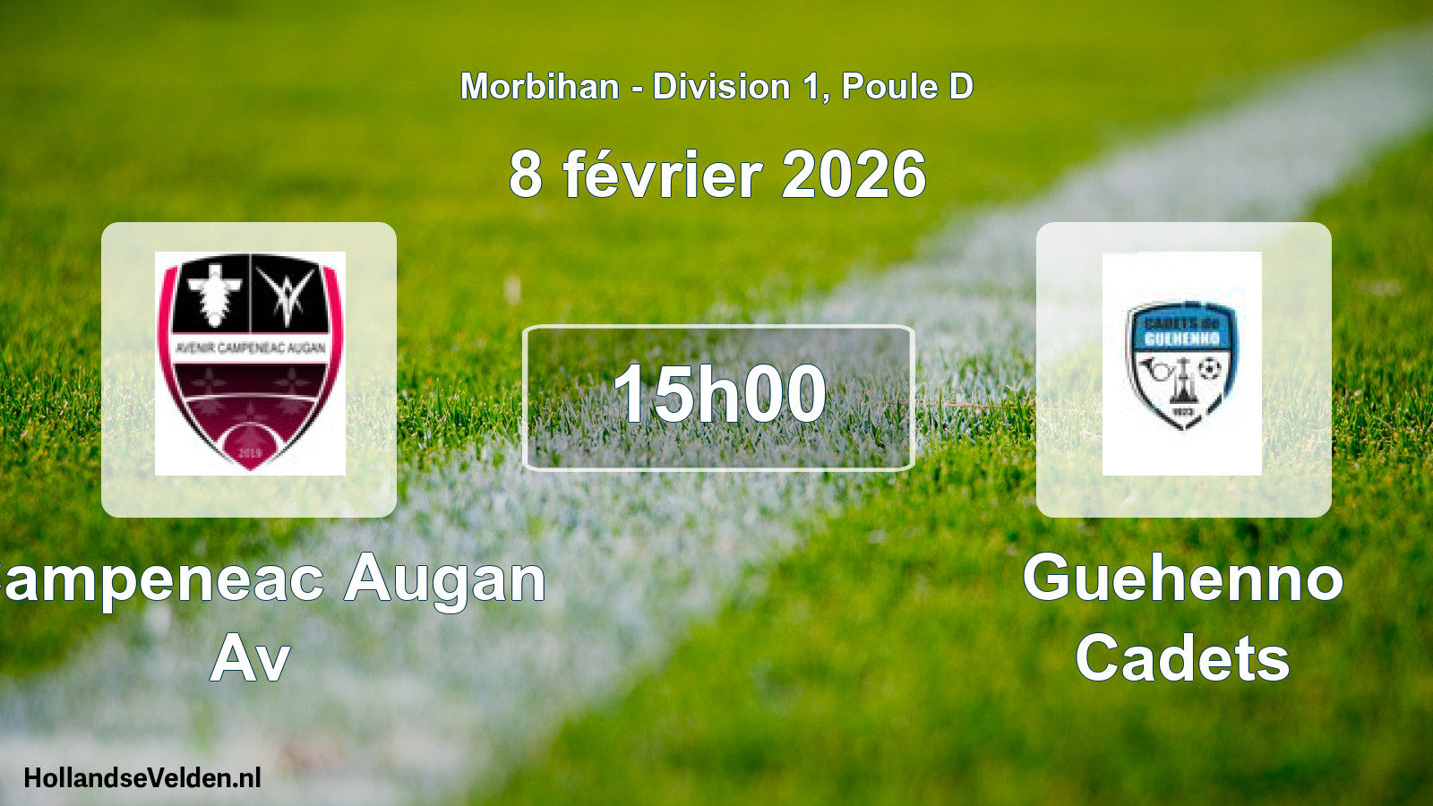 Geplande wedstrijd: Campeneac Augan Av - Guehenno Cadets (8 février 2026)
