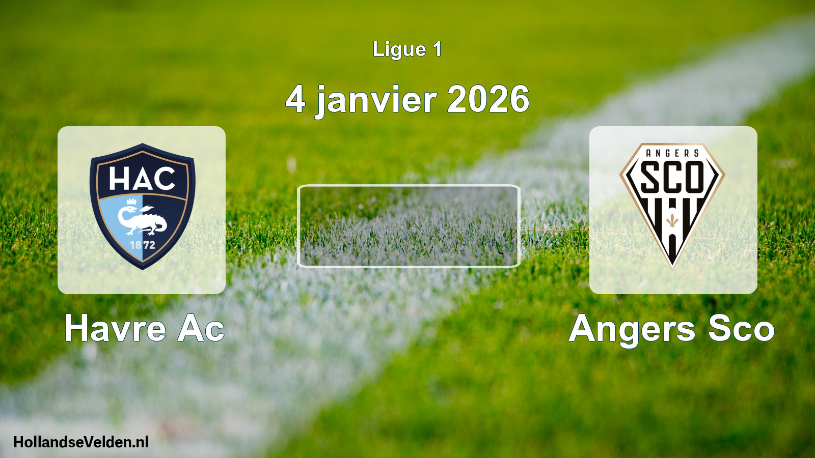 Geplande wedstrijd: Havre Ac - Angers Sco (4 janvier 2026)