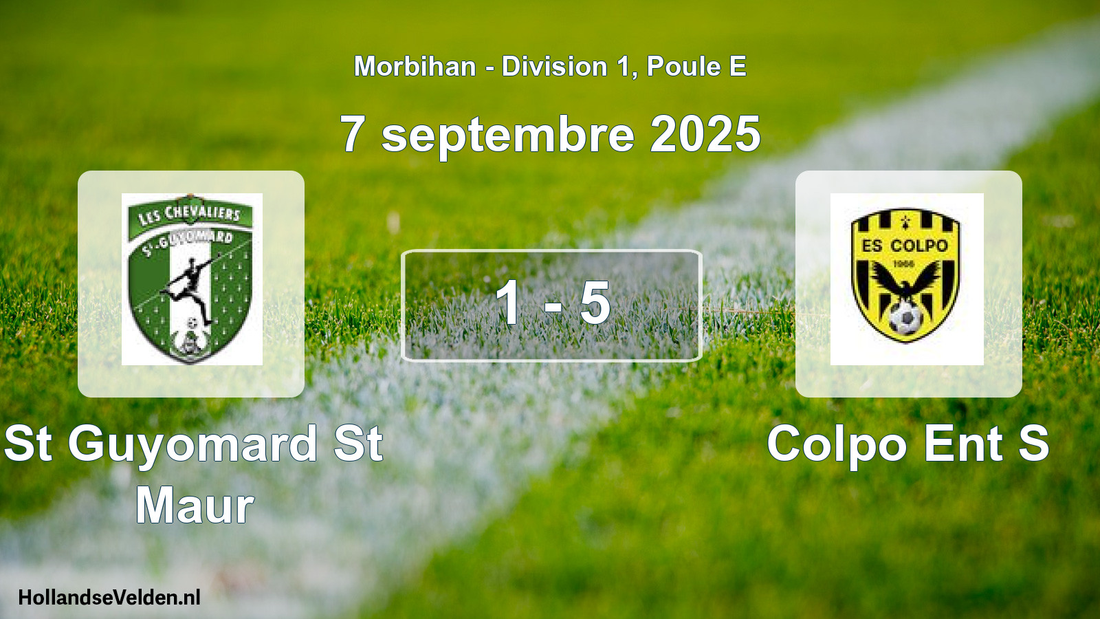 Total number of matches played: St Guyomard St Maur - Colpo Ent S 1 - 5 (7 September 2025)