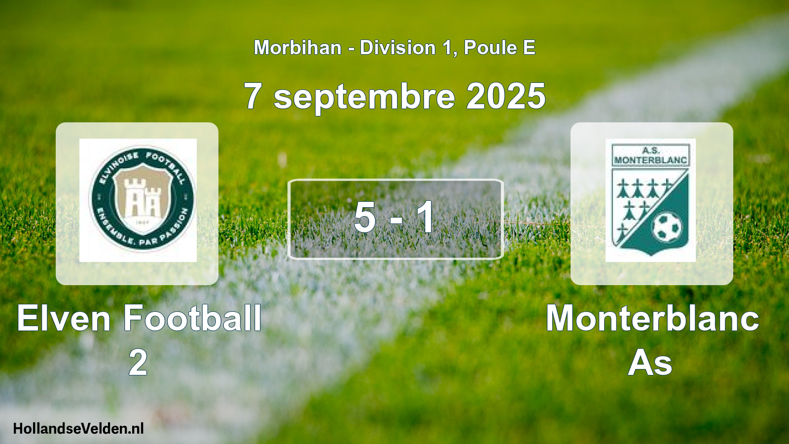 Total number of matches played: Elven Football 2 - Monterblanc As 5 - 1 (7 September 2025)