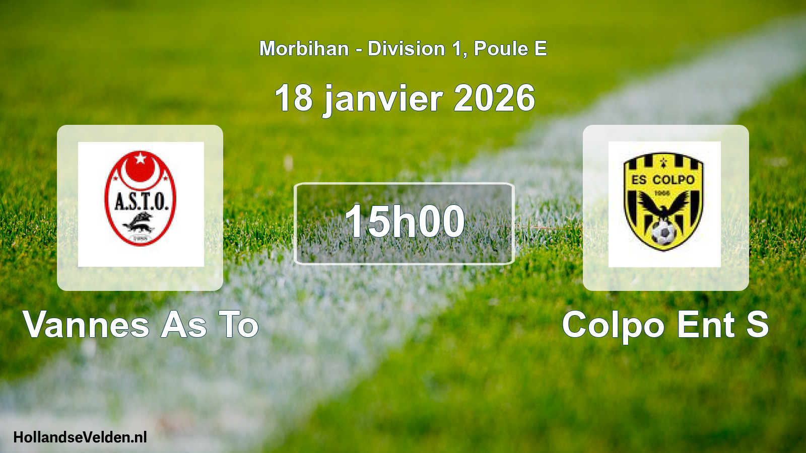 Geplande wedstrijd: Vannes As To - Colpo Ent S (18 janvier 2026)