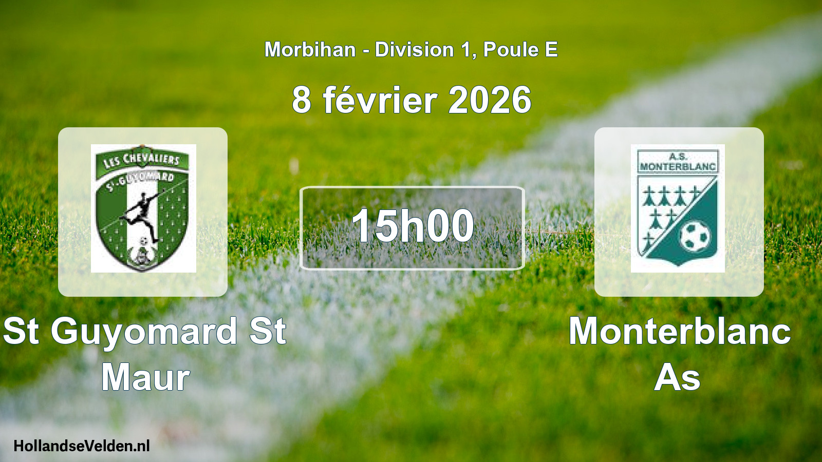 Geplande wedstrijd: St Guyomard St Maur - Monterblanc As (8 février 2026)
