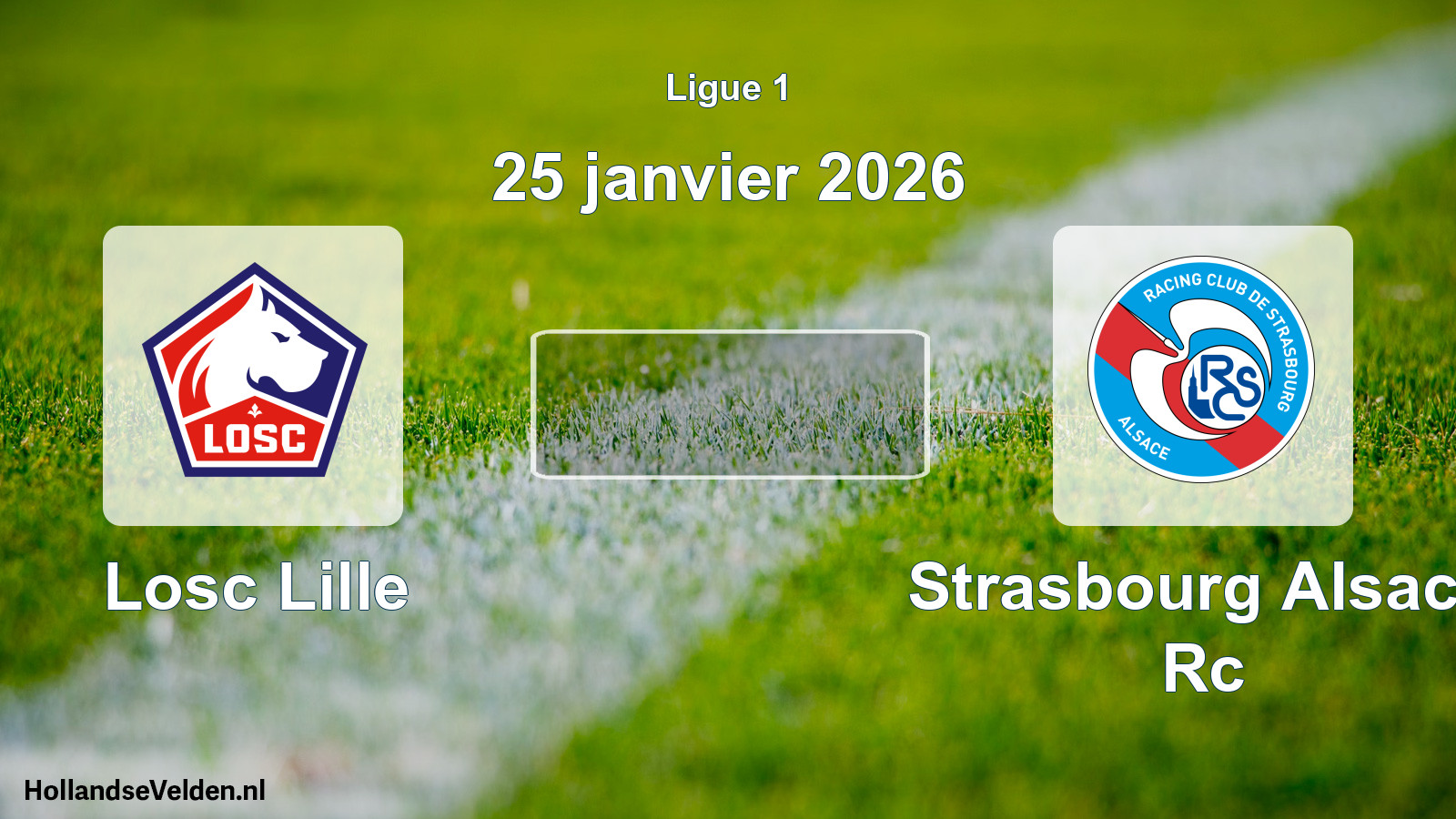 Geplande wedstrijd: Losc Lille - Strasbourg Alsace Rc (25 janvier 2026)
