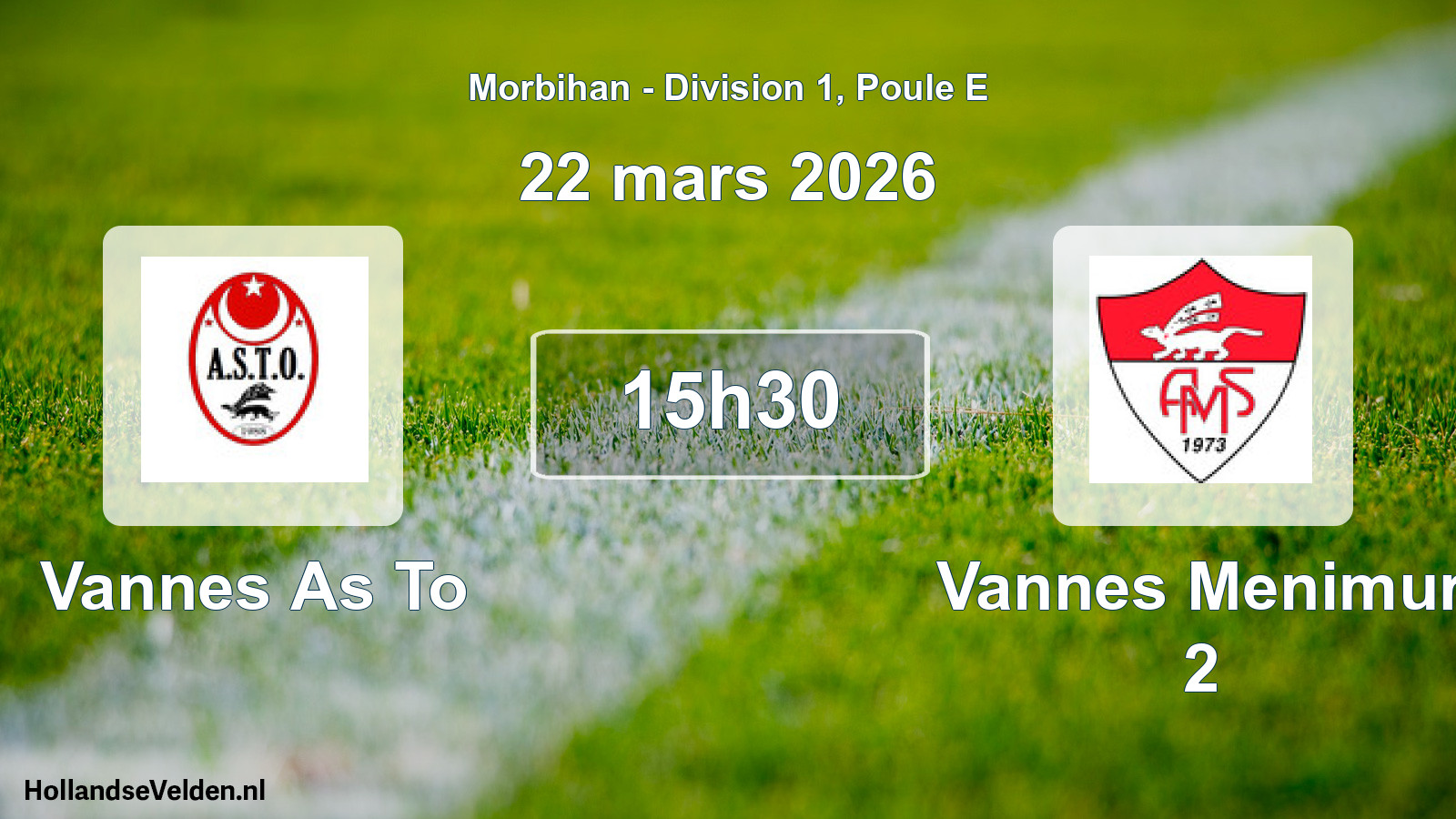 Geplande wedstrijd: Vannes As To - Vannes Menimur 2 (22 mars 2026)