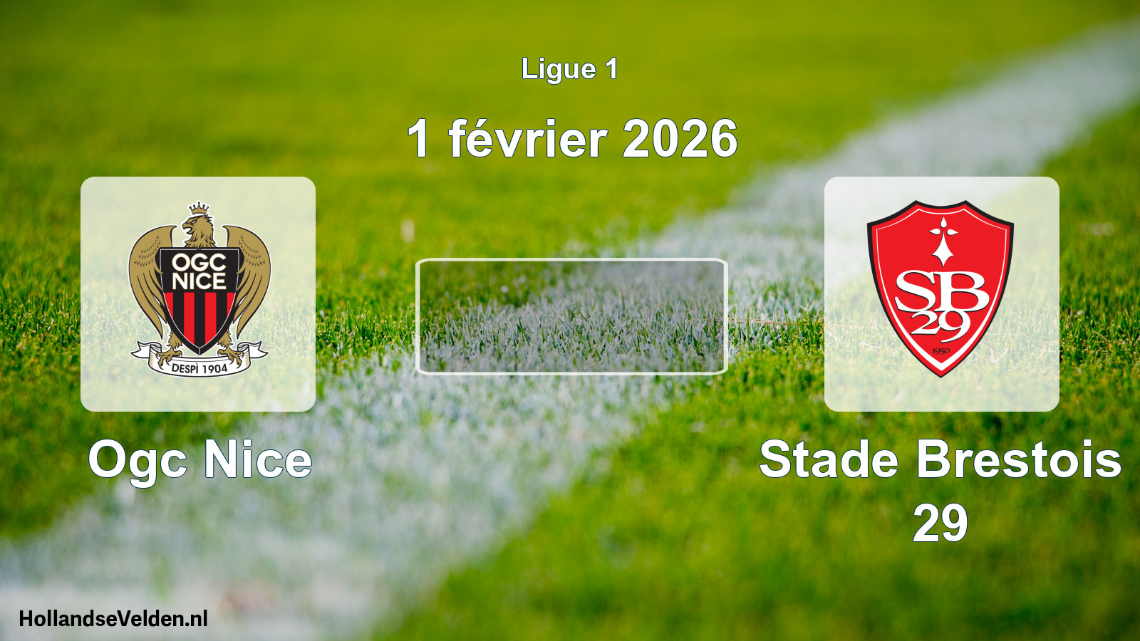 Scheduled Match: Ogc Nice - Stade Brestois 29 (1 February 2026)