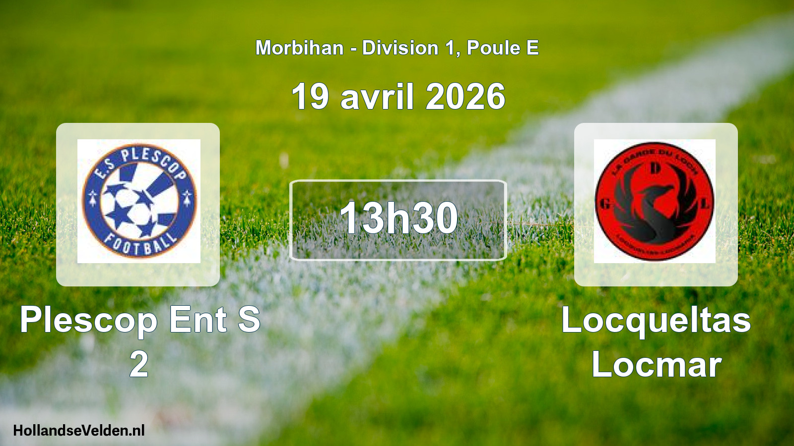 Scheduled Match: Plescop Ent S 2 - Locqueltas Locmar (19 April 2026)