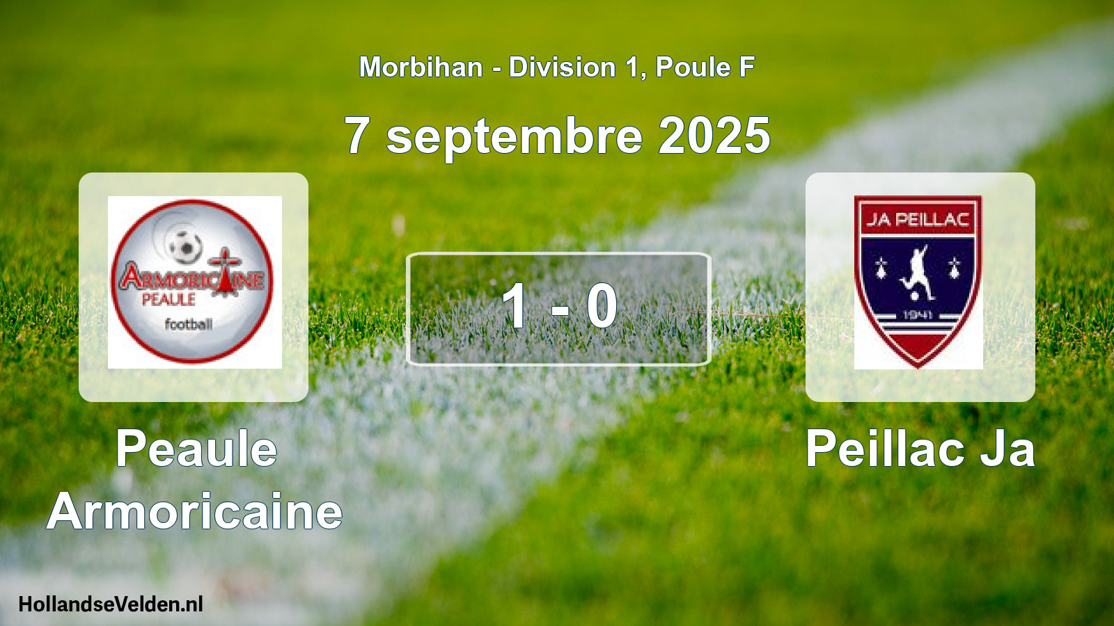 Gespeelde wedstrijd: Peaule Armoricaine - Peillac Ja 1 - 0 (7 septembre 2025)
