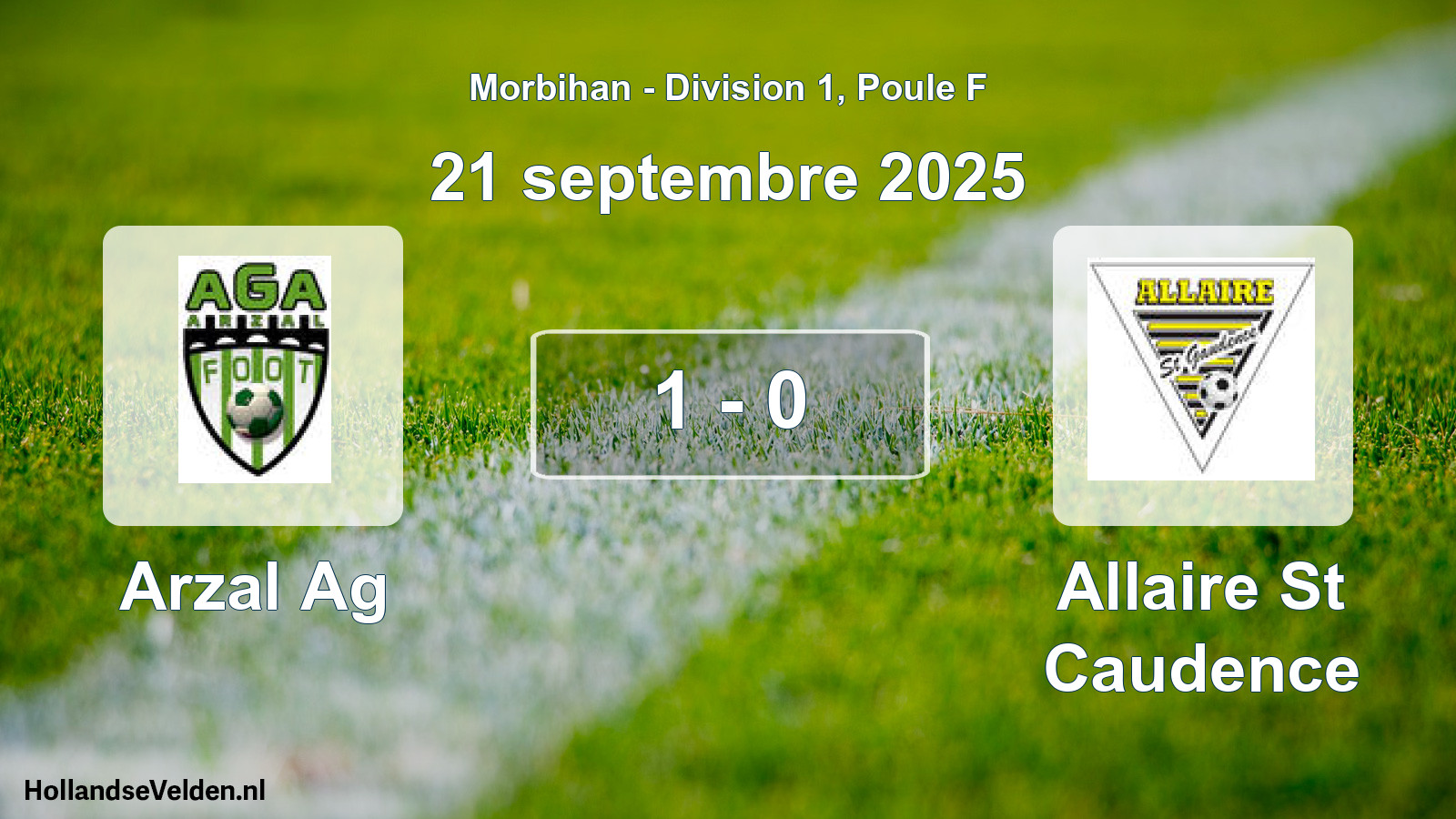Gespeelde wedstrijd: Arzal Ag - Allaire St Caudence 1 - 0 (21 september 2025)