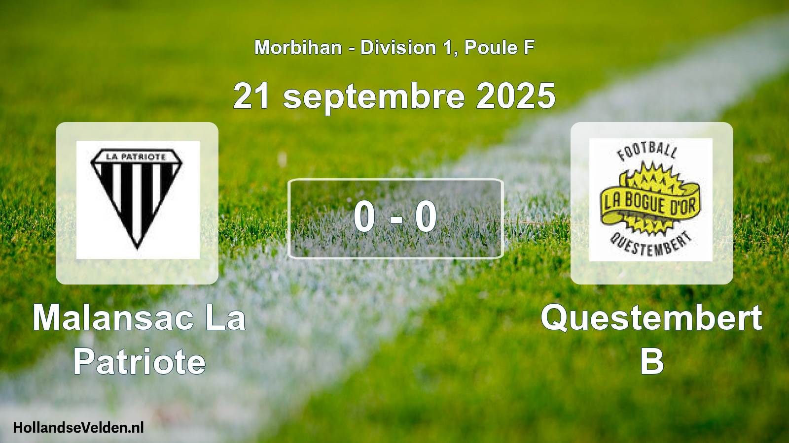 Gespeelde wedstrijd: Malansac La Patriote - Questembert B 0 - 0 (21 septembre 2025)