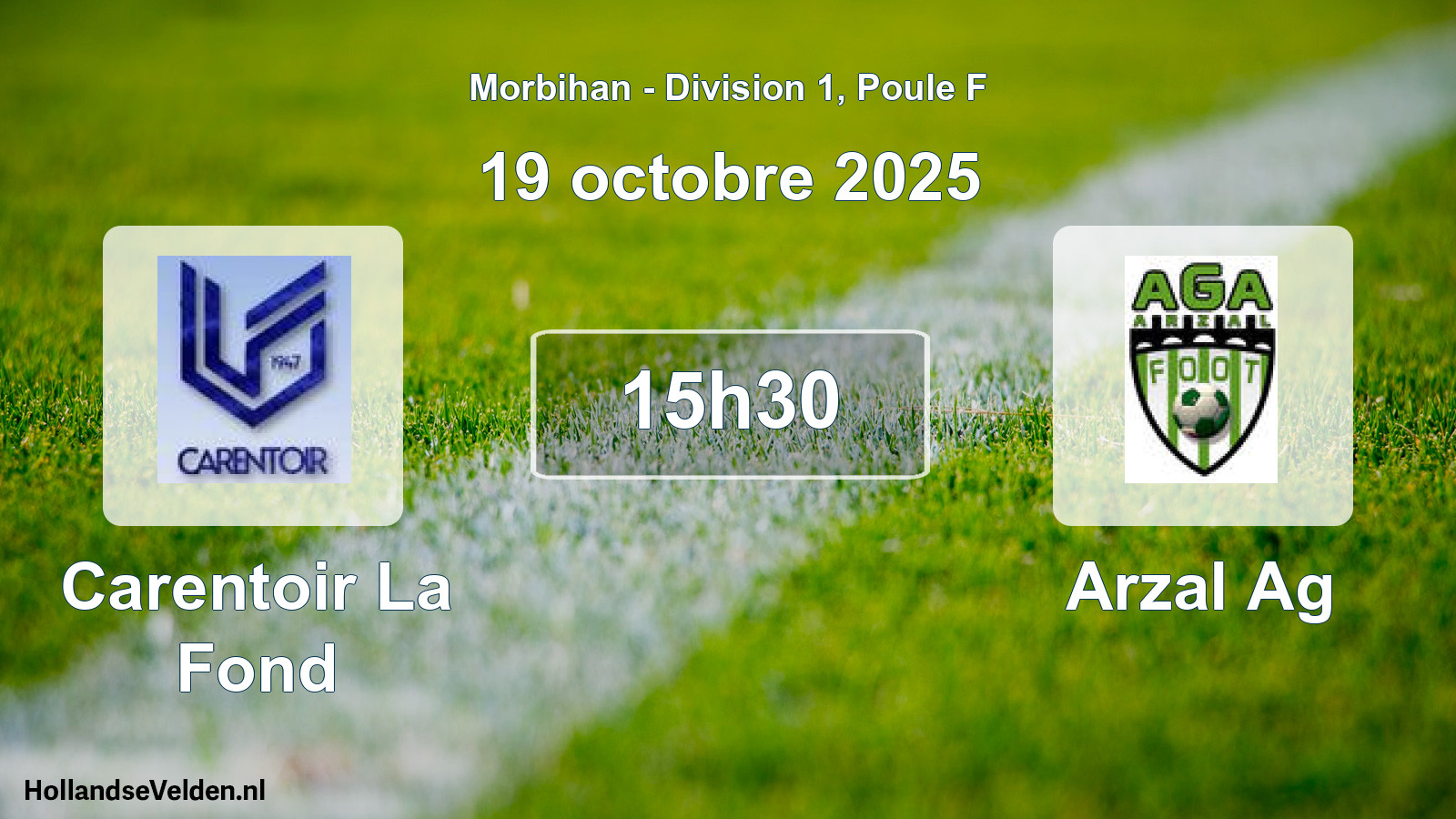 Geplande wedstrijd: Carentoir La Fond - Arzal Ag (19 octobre 2025)