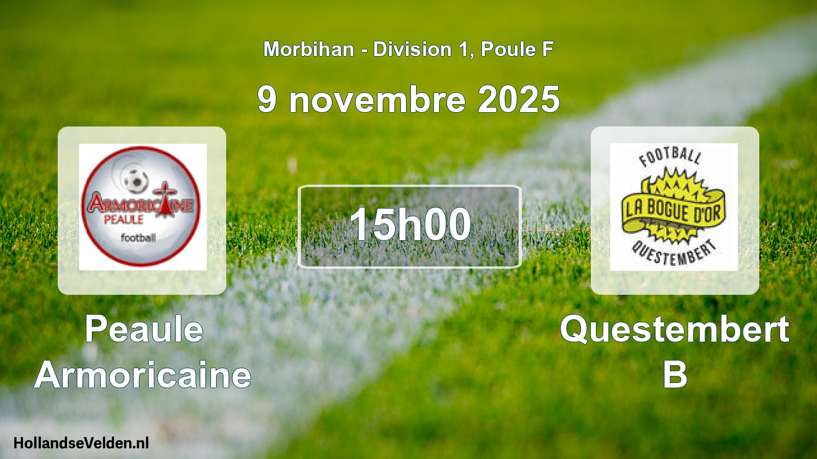 Geplande wedstrijd: Peaule Armoricaine - Questembert B (9 november 2025)