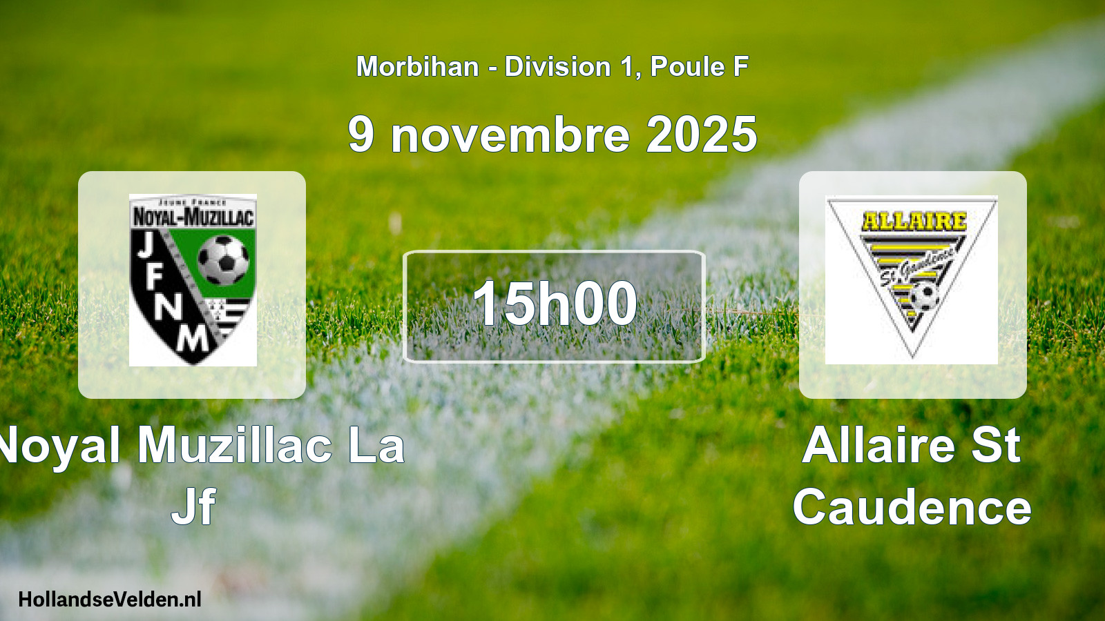 Geplande wedstrijd: Noyal Muzillac La Jf - Allaire St Caudence (9 november 2025)