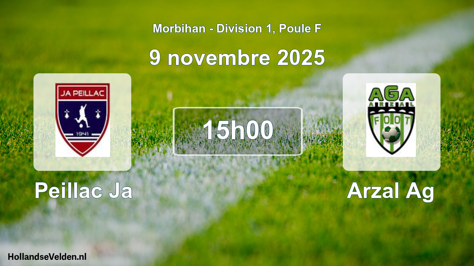Scheduled Match: Peillac Ja - Arzal Ag (9 November 2025)