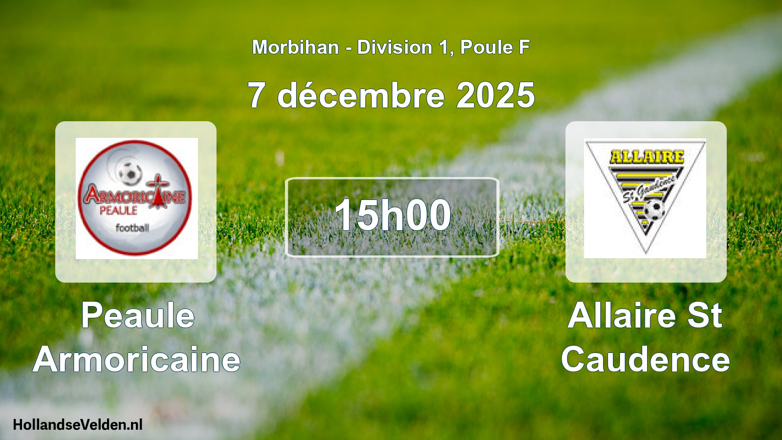 Geplande wedstrijd: Peaule Armoricaine - Allaire St Caudence (7 december 2025)