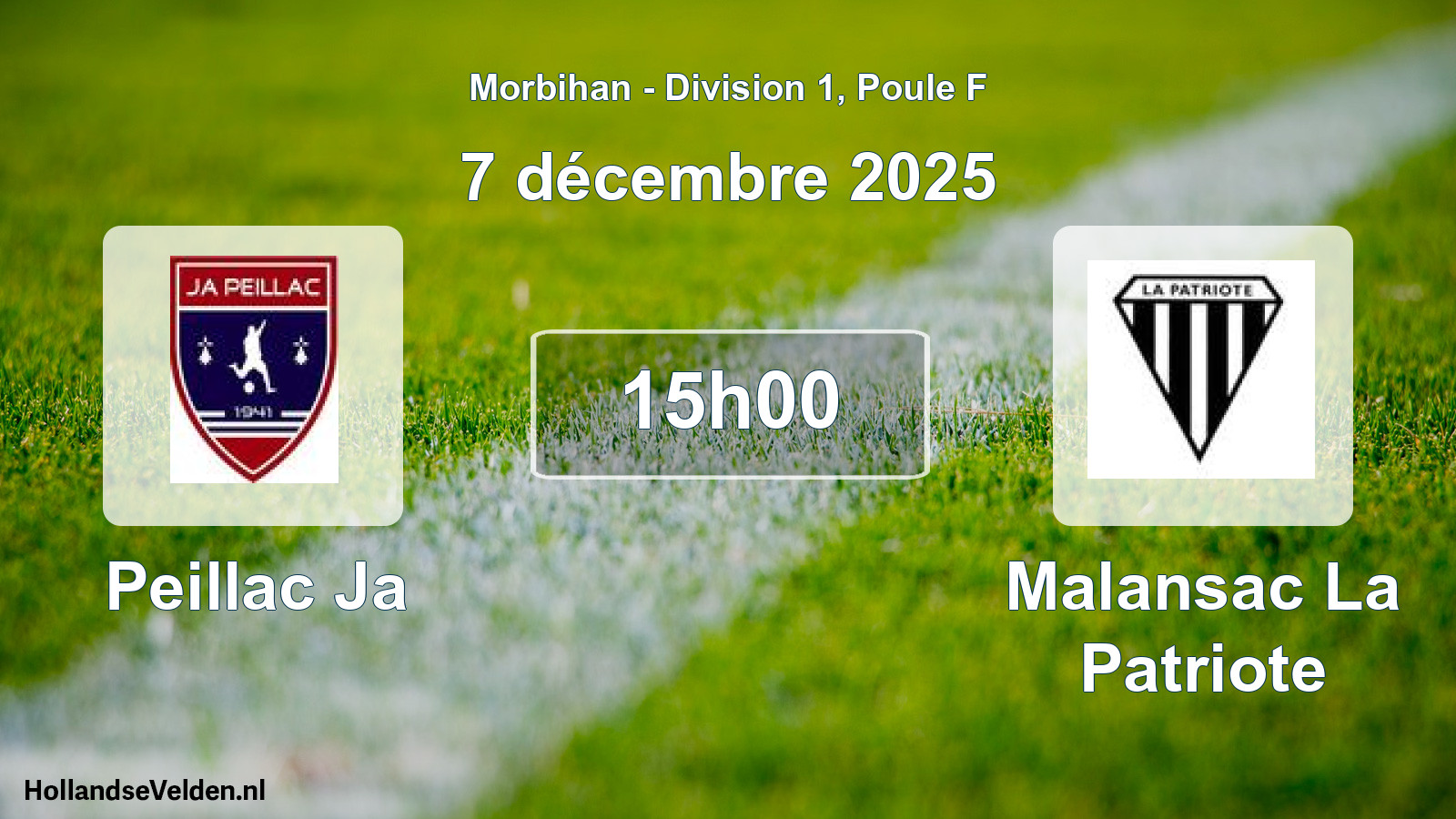 Geplande wedstrijd: Peillac Ja - Malansac La Patriote (7 december 2025)