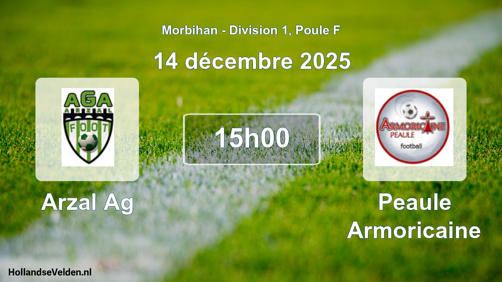 Geplande wedstrijd: Arzal Ag - Peaule Armoricaine (14 décembre 2025)