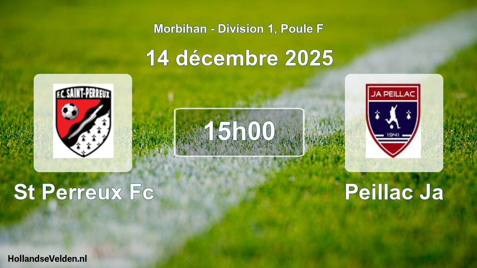 Geplande wedstrijd: St Perreux Fc - Peillac Ja (14 décembre 2025)