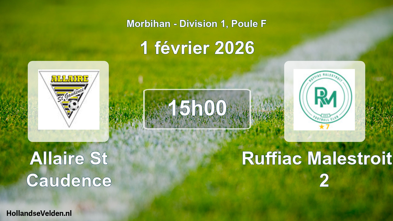Scheduled Match: Allaire St Caudence - Ruffiac Malestroit F 2 (1 February 2026)