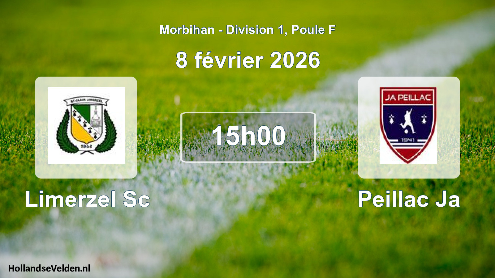 Geplande wedstrijd: Limerzel Sc - Peillac Ja (8 février 2026)