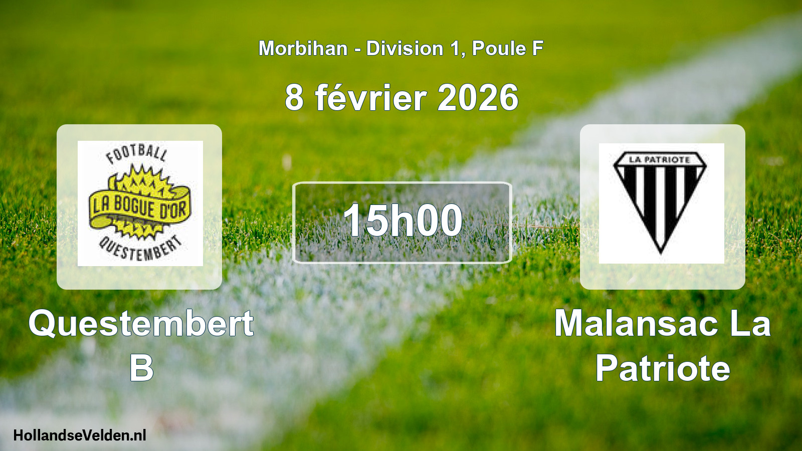 Geplande wedstrijd: Questembert B - Malansac La Patriote (8 février 2026)