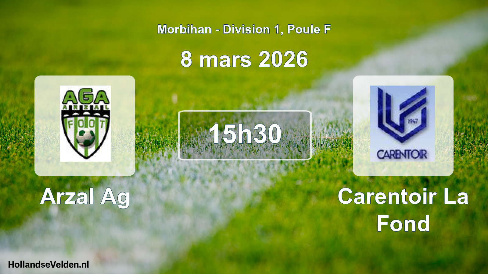 Geplande wedstrijd: Arzal Ag - Carentoir La Fond (8 mars 2026)