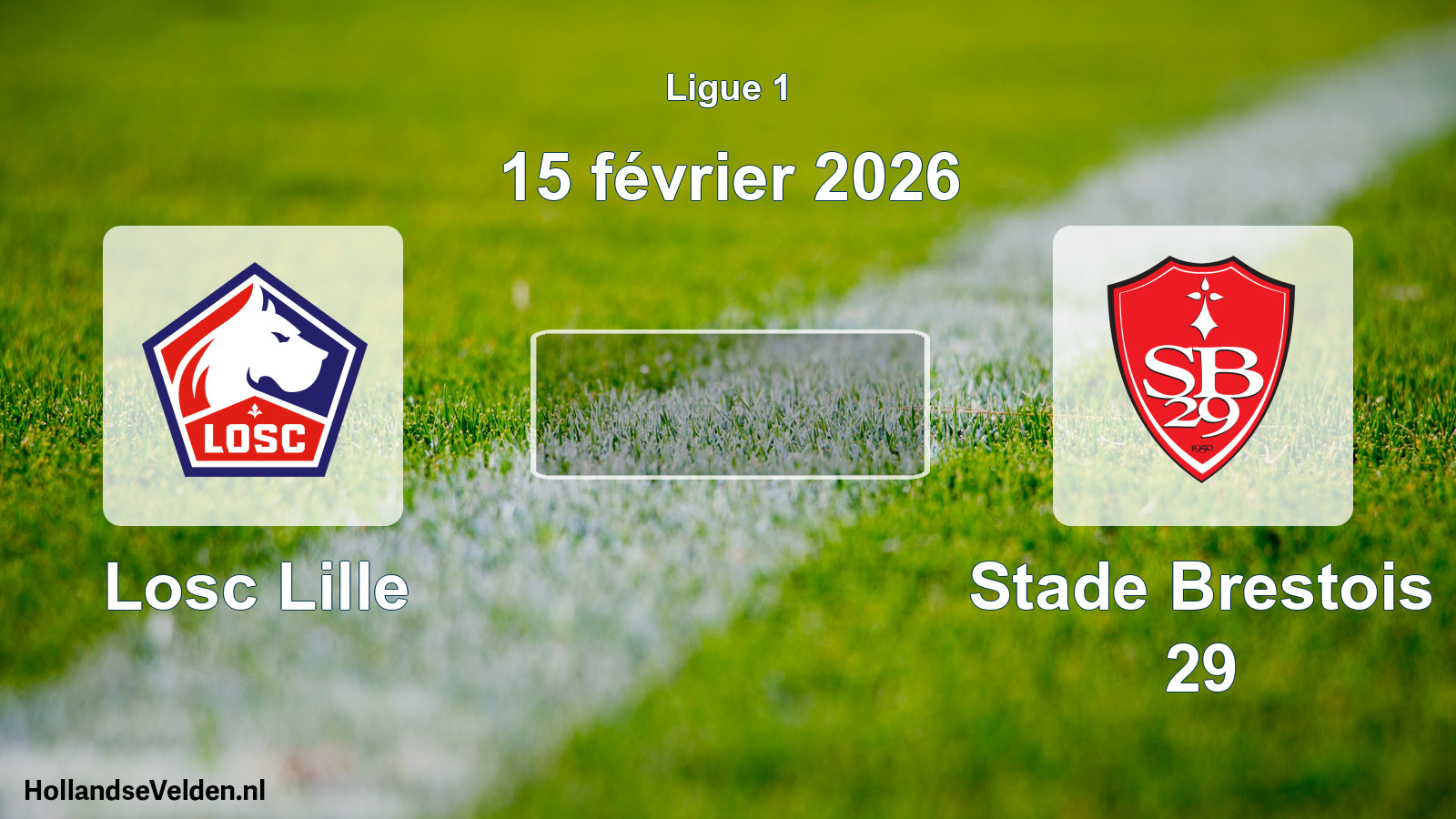 Geplande wedstrijd: Losc Lille - Stade Brestois 29 (15 février 2026)