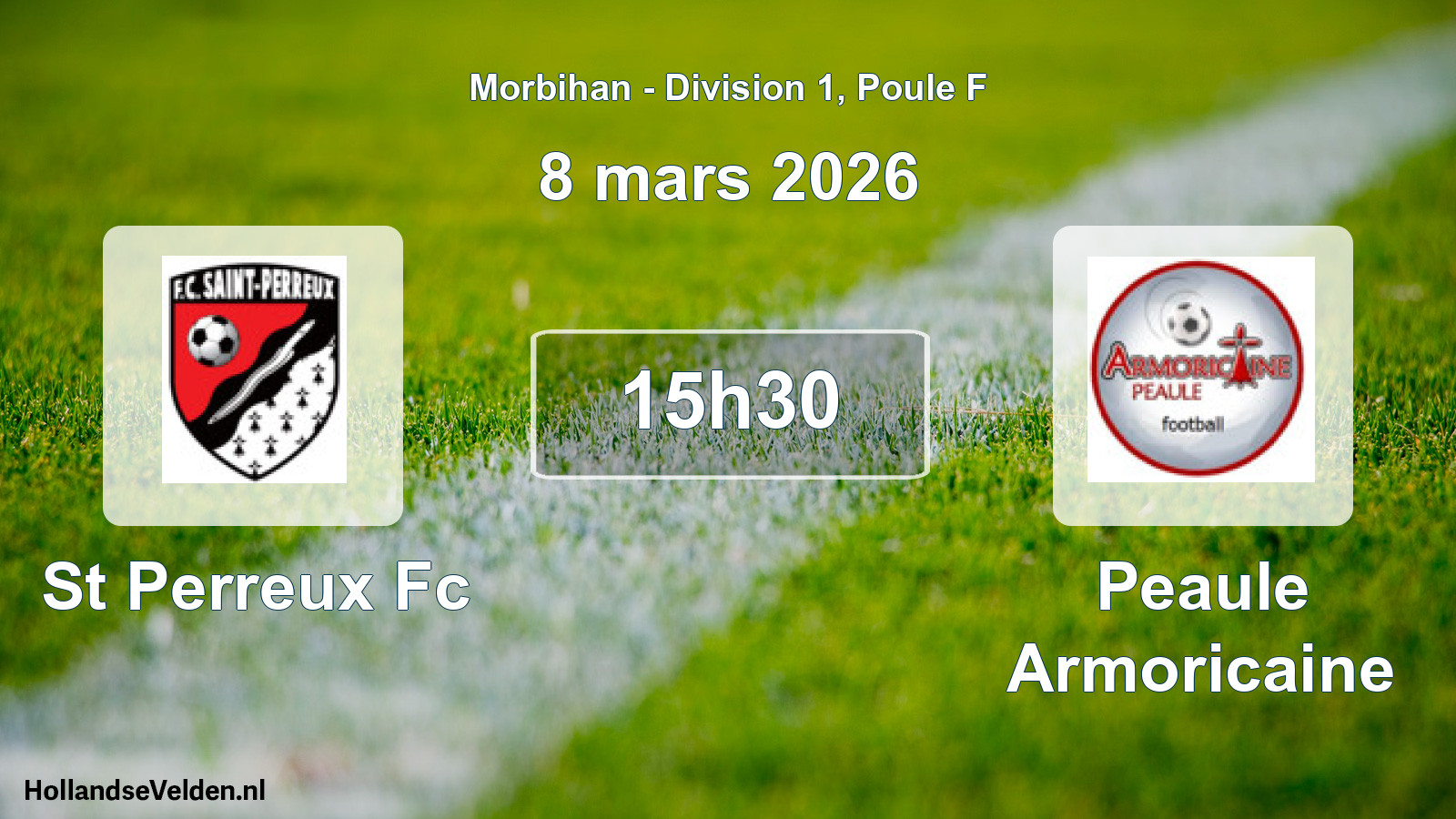 Geplande wedstrijd: St Perreux Fc - Peaule Armoricaine (8 mars 2026)