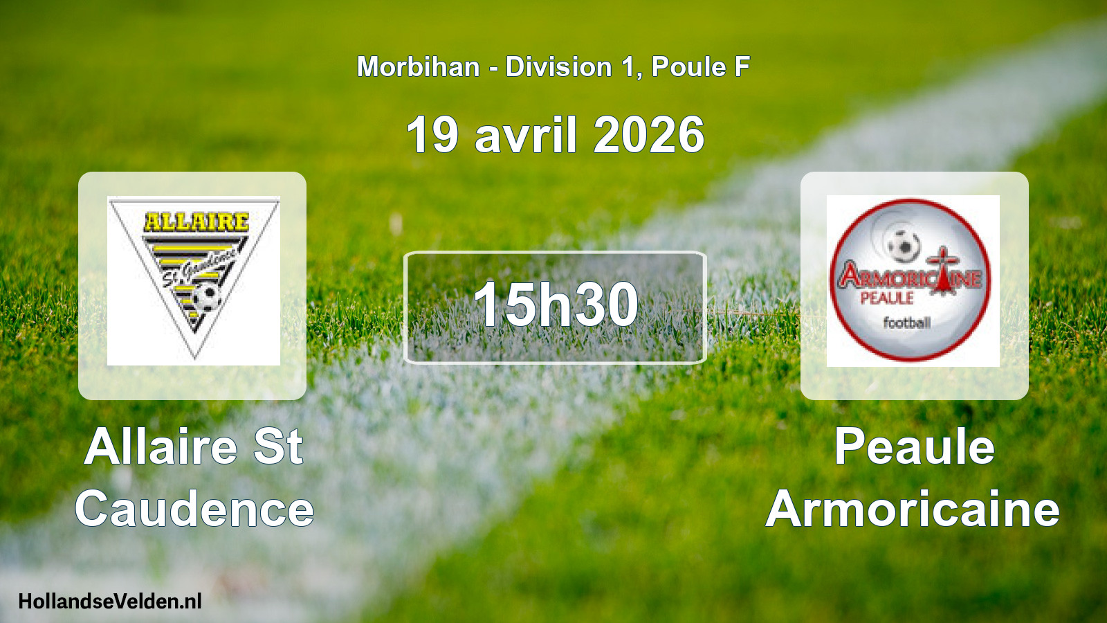 Geplande wedstrijd: Allaire St Caudence - Peaule Armoricaine (19 april 2026)
