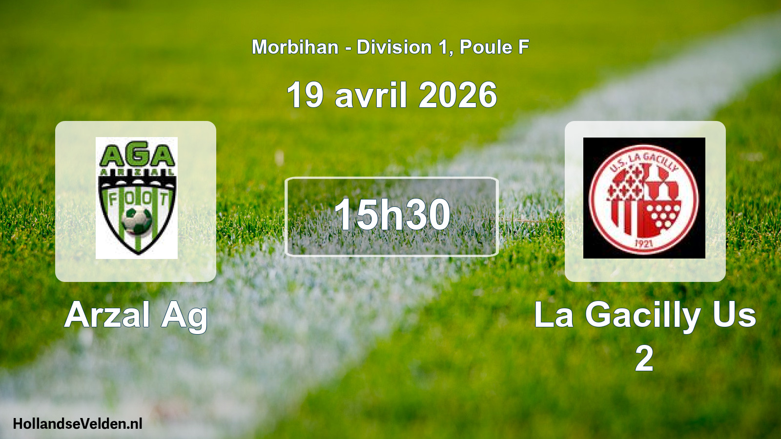 Geplande wedstrijd: Arzal Ag - La Gacilly Us 2 (19 avril 2026)